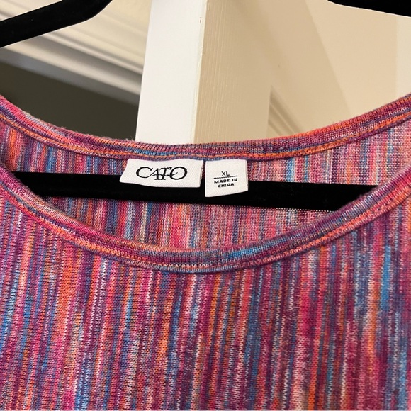 Cato Multi-Color Banded Top - Picture 2 of 3